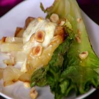 Wilted Romaine Salad with Roasted Pears, Taleggio and Hazelnuts image