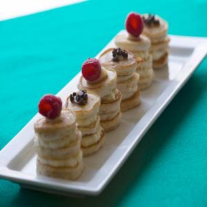 Poker Chip Pancake Stacks with Maple and Cream Cheese Frosting_image