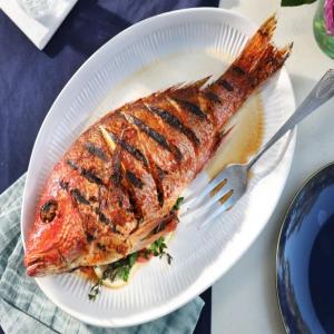Grilled Stuffed Whole Snapper image