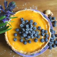 Persimmon Cheesecake with Blueberries_image