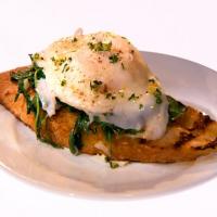 Mini Challenge: Bruschetta with Poached Egg, Truffle Oil, and Arugula image