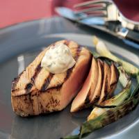Seared Tuna Steaks with Wasabi-Green Onion Mayonnaise image