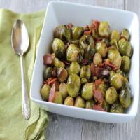 Brussels Sprouts With Bacon, Pistachios and Balsamic Vinegar image