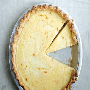 Lemon Buttermilk Pie with Saffron Recipe - Bon Appétit_image