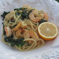 New Year Spinach Fettuccine with Scallops_image