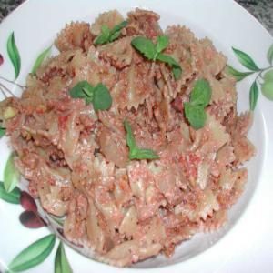Bucatini Alla Lipari (Bucatini With Nut Pesto and Tomato Sauce image