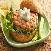Buffalo-Blue Cheese Grilled Chicken Burgers image