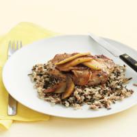 Pork Chop with Sauteed Apples and Wild Rice image