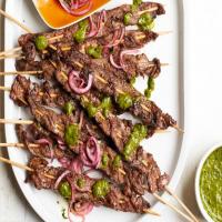 Beef Skewers with Cilantro Chimichurri image
