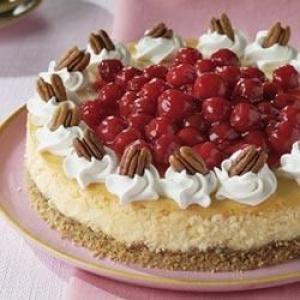 White Chocolate Cherry Pecan Cheesecake_image