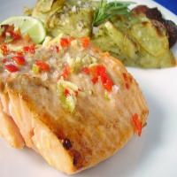 Lime and Ginger Grilled Salmon_image