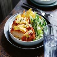 Cheat's chicken parmigiana with smashed potatoes_image