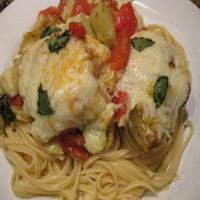 Italian Mozzarella Chicken W/Tomatoes & Artichokes image