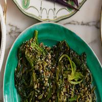 Sauteed Spinach with Pepitas and Sesame Seeds_image