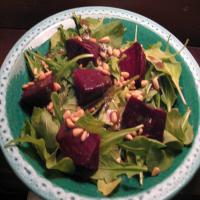 Roasted Beets With Toasted Pine Nuts and Arugula_image