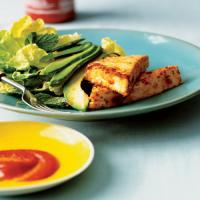 Spicy, Crisp Tofu on Mint-Avocado Salad image