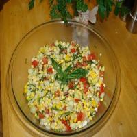 Fresh Basil, Corn and Tomato Salad_image