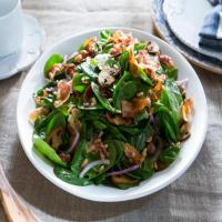 Warm Spinach Salad with Pancetta Dressing_image