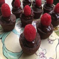 Mini Dessert Brownies with Raspberries_image