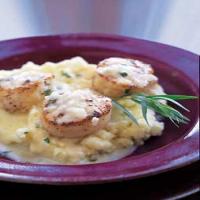 Scallops with Mashed Potatoes with Tarragon Sauce_image