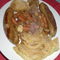 Fall Bratwurst With Apples and Onions image