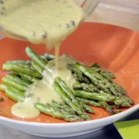 Grilled Asparagus with Green Peppercorn Vinaigrette image
