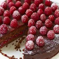 Raspberry chocolate torte image