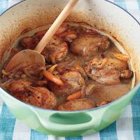 Moroccan Braised Chicken with Carrots and Golden Raisins image