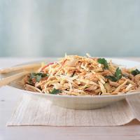 Chicken and Shredded-Cabbage Salad with Noodles and Peanut Sauce image