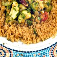 Chickpea and Zucchini Saute With Couscous_image