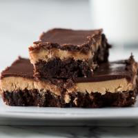 Chocolate Peanut Butter Box Brownies (Buckeye Brownies) Recipe by Tasty_image