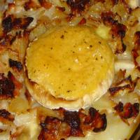 Molten French Camembert Potato Gratin With Bacon and Onions image