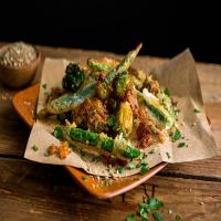 Spiced Green Beans and Baby Broccoli Tempura_image