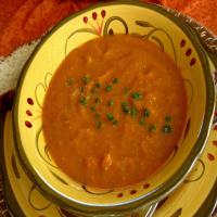 Silky Spicy Carrot Soup image