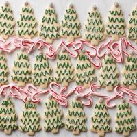 Minty Christmas Tree Cutout Cookies image