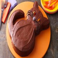 Halloween Black Cat Cake image