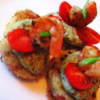 Grilled Potatoes & Shrimp With Spinach Mousse #RSC_image
