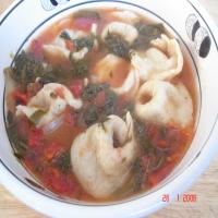 Quick & Easy Tortellini Soup With Spinach and Tomatoes image