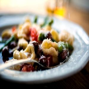 Orecchiette With Fresh and Dried Beans and Tomatoes image