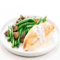 Lemon Herb Beurre Blanc Chicken with mushrooms and green beans_image