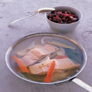 Poached Salmon with Beet Relish_image