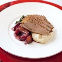 Roasted duck breast with plum sauce image