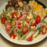 Green Bean Salad With Corn, Cherry Tomatoes & Basil_image