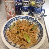 Baby Bok Choy With Peanut Butter Noodles image