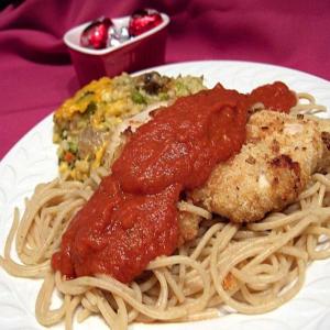 Low Calorie Parmesan Chicken With Tomato Cream Sauce image