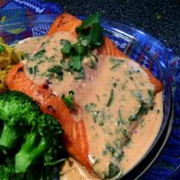 In a Heartbeat Atlantic Salmon With Red Curry Coconut Sauce image