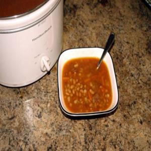 Tepary Bean and Turkey Bacon Soup for a 2.5 Quart Crock Pot_image