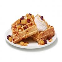 Waffles With Pear-Cherry Compote image
