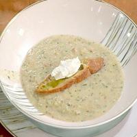 Roasted Garlic Soup with Goat Cheese Croutons image