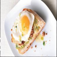 Fried Egg and Sausage Ciabatta Breakfast Pizzas image